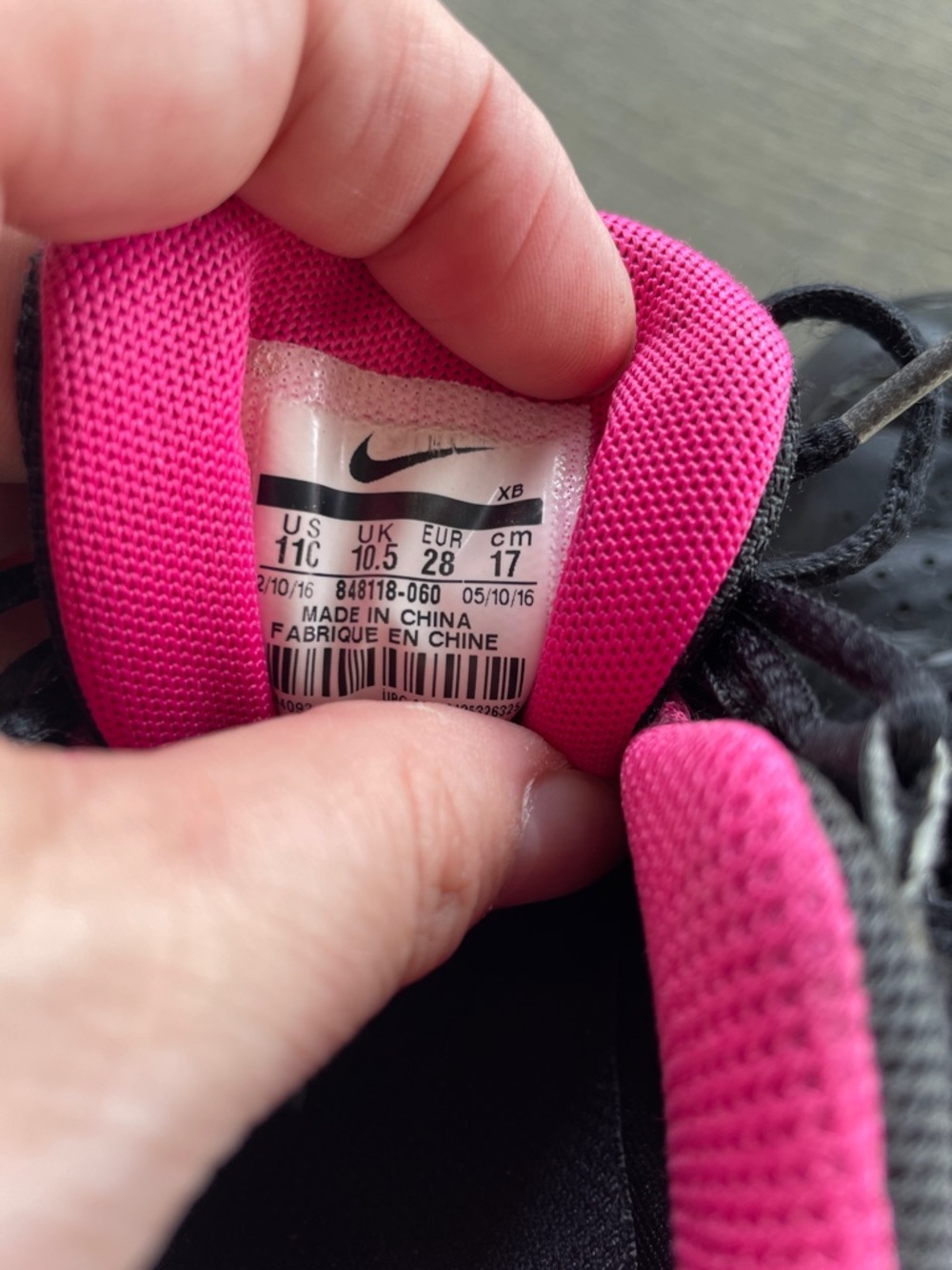 Nike Shox Baby Girl Pink Black Toddler Size 11C - Picture 5 of 5